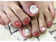 ネイルサロン ティディ(TIDY)/白のマーメイドネイル