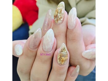 エムズネイル(M's Nail.)/くすみホワイトニュアンス