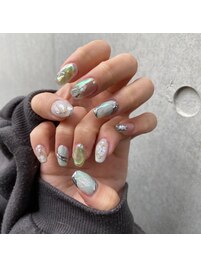 ミントカラーニュアンスネイル☆