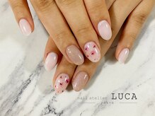 ネイルアトリエルカ(nail atelier LUCA)/C-22 ピンクフラワーネイル