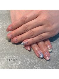 マグネットグラデーションネイル