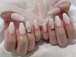 ワンカラーポイントパーツネイル