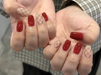 シェル トウキョウ(SHELL TOKYO)/チェック ボルドー