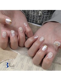 ぷっくりフラワーネイル