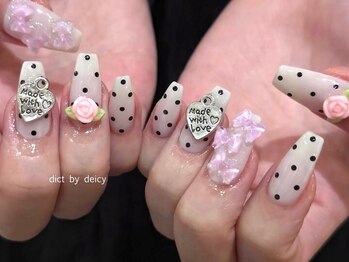 ディクト バイ デイシー(DICT by deicy)の写真/【持ち込みデザインOK】豊富なパーツとアートをご用意♪周りと差がつくモテ可愛系ネイルで垢抜け女子に★