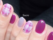 シュクル(Sucre)/冬のチェックネイル