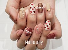 ネイルズアリー 立川店(Nails ally)/ワイヤー×ホロ ハートART