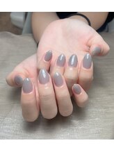 メオネイル(MEO NAIL)/くすみグレージュのワンカラー