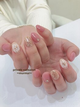 プライベート ネイルサロン マーマ(murmur)/手描きフラワー