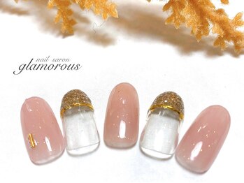 ネイルグラマラス 西新井店/《パラジェル》ラメフレンチ