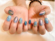 ドリームシャイニー 西葛西店(Dream Shiny)/ブルー系オーロラみなもネイル