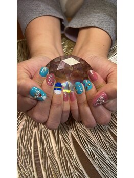 ブルーローズ(Blue rose)/クリスマスネイル