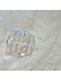涼し気ワンホンネイル