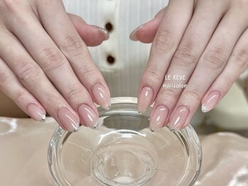 ルレーブ(LE REVE)/ガラスフレンチネイル
