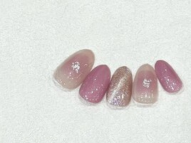 モーヴピンクnail/秋冬デザイン