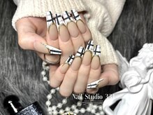 サンサンイチ 関内店(331)/秋ネイル☆チェック柄フレンチ