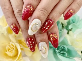 (松崎)クリスマス風nail☆