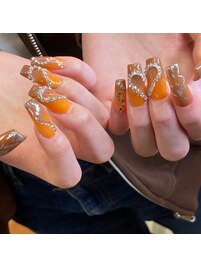 スカルプハートネイル