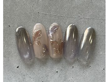 ニアウネイル(niau nail.)/蝶々ネイル