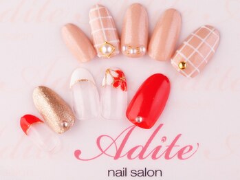 ネイルサロン アディーテ(nail salon Adite)/B:オフ付モテ可愛コース6600円