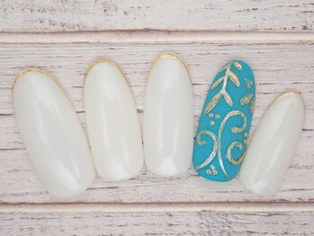 ワンネイル(ONE NAIL)/#アンティーク柄#マットネイル