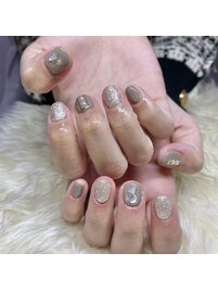 シェル×パールネイル