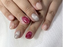 08ネイル(08 nail＆school)/ボルドー×ギャラクシー
