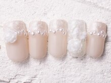 ジェミーネイル エビス(Jemiy nail ebisu)/パールリボンフレンチ12710yen