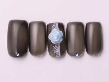 ジェミーネイル エビス(Jemiy nail ebisu)/ブラックレースバラ6480yen