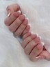 【ワンカラー＆フレンチ組合せ！】Hand￥7200【ベースはパラジェル使用♪】