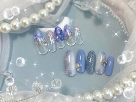 梅雨紫陽花ネイル