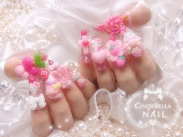 【スカルプ長さだしネイル】