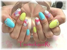 ツメカザリ(TsumekazaRi)/フラワー＆ネオンカラー