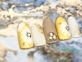 大人花柄ネイル