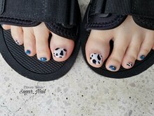 シュガーネイル(sugar nail)/牛柄フットネイル