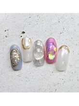 ネイルアンドまつげ リュフェール 五反田(Nail Lufaire)/ぷっくりうるうる氷ネイル