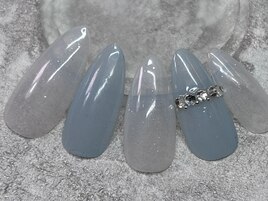 ワンホンシンプルストーンネイル