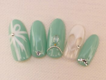 ネイルサロン あかねいろ/春夏 大人アート 結婚式