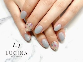 G-108 大人可愛い押し花ネイル