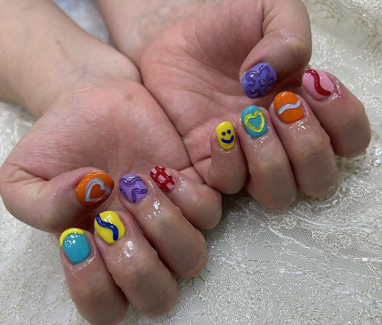 カラフルぽこぽこnail☆：PG007666296｜ネイルサロン ドレリッチ