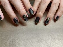 アムネイル(am.nail)/BLACK×チェーン