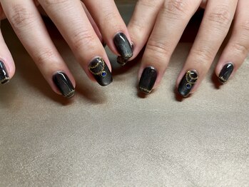 アムネイル(am.nail)/BLACK×チェーン
