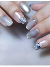 紫陽花ネイル