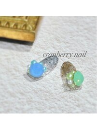 大粒Vカット＋パール♪