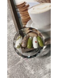 抹茶チョコネイル