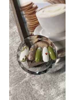 抹茶チョコネイル