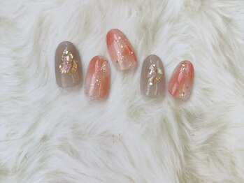 アリー(ALLIE´)/キラキラオレンジネイル