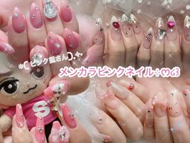 ピンク担の皆様！メンカラネイル