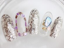 ネイルサロン あかねいろ/夏シェルネイル　結婚式