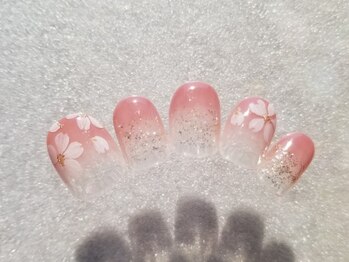 ネイルフロンティア 吉祥寺(NAIL FRONTIER)/春色桜グラデ8980円～